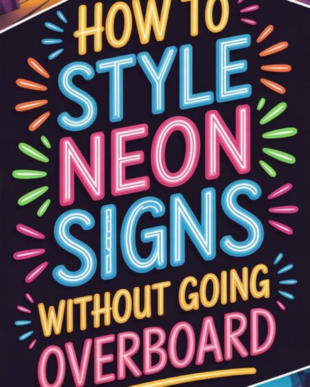 subtle neon sign styling