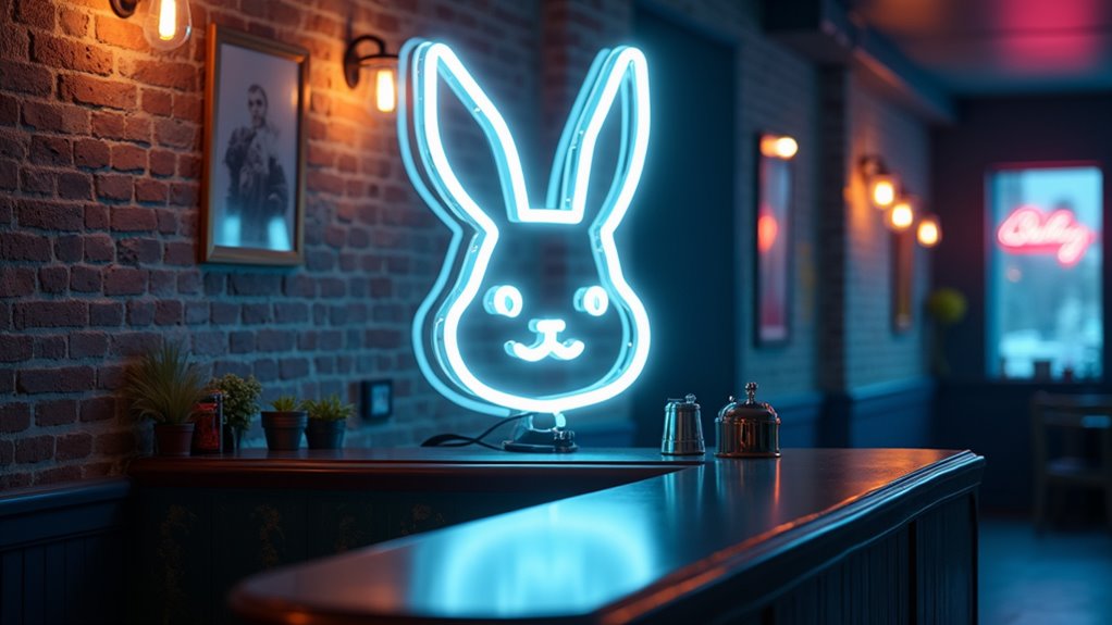 timeless bunny neon decor wtahs timeless bunny neon decor