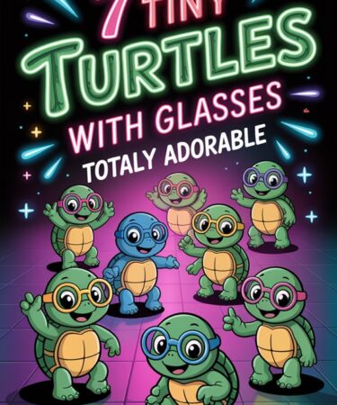 tiny turtle glasses neon