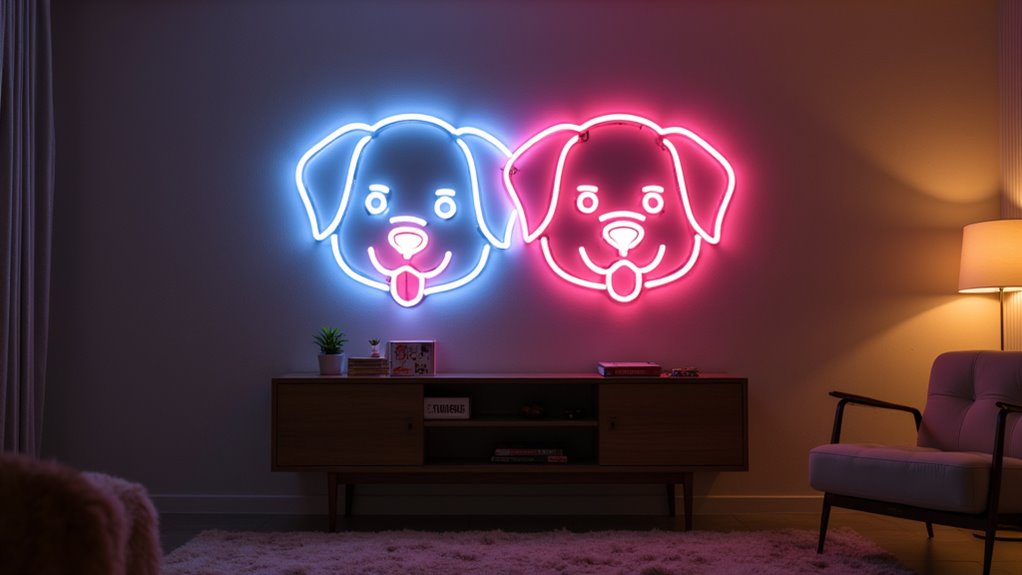 twin puppy neon signs idheq twin puppy neon signs