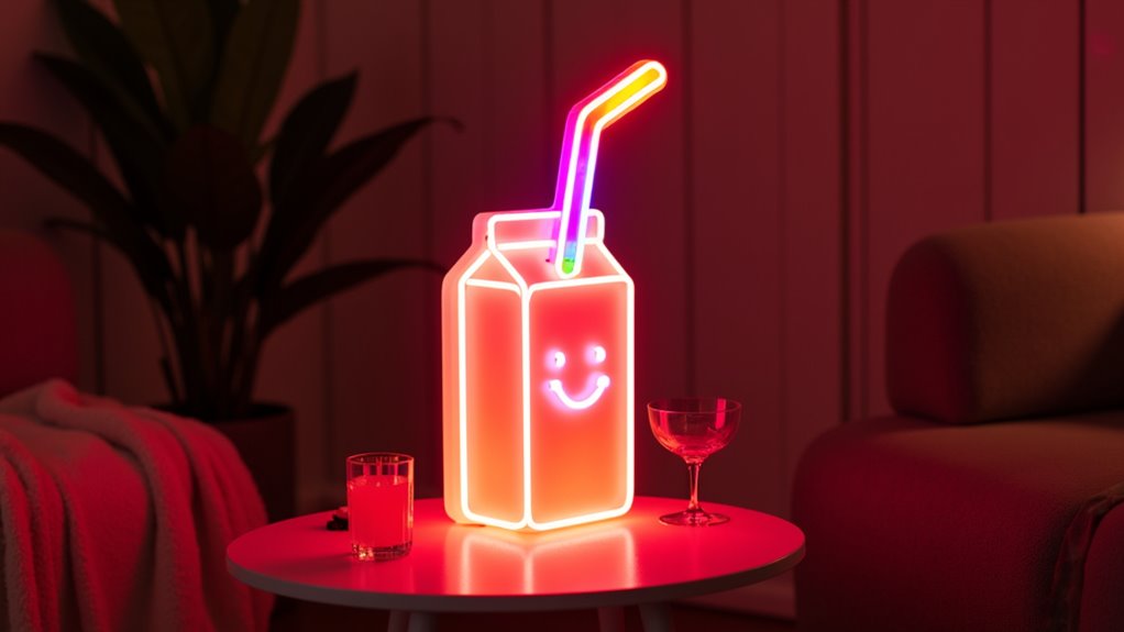 vibrant playful neon rainbow
