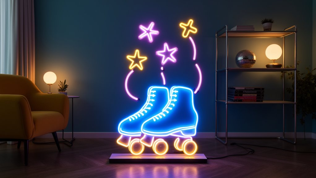 vintage neon skate nostalgia