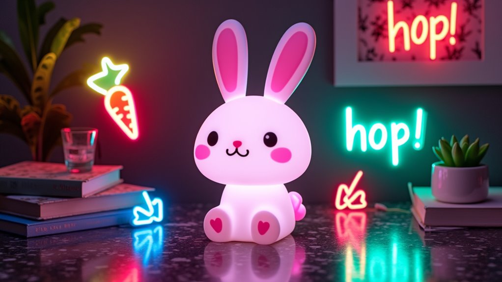 whimsical bunny lamp glow hbnnl whimsical bunny lamp glow